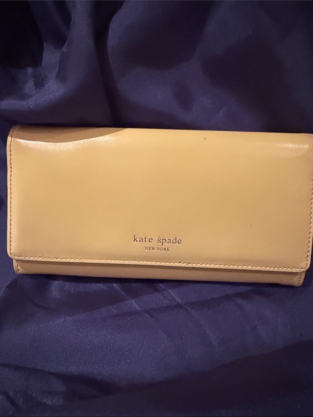 kate spade yellow leather continental wallet